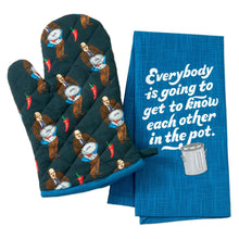 Load image into Gallery viewer, Hallmark The Office Kevin&#39;s Chili Oven Mitt and Tea Towel, Set of 2
