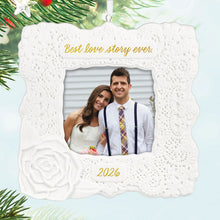Load image into Gallery viewer, Hallmark Best Love Story Ever 2026 Photo Frame Porcelain Ornament
