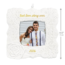 Load image into Gallery viewer, Hallmark Best Love Story Ever 2026 Photo Frame Porcelain Ornament
