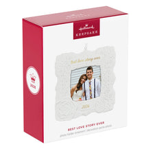Load image into Gallery viewer, Hallmark Best Love Story Ever 2026 Photo Frame Porcelain Ornament
