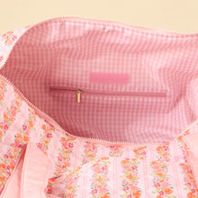 Load image into Gallery viewer, The Darling Effect On-The-Go Quilted Weekender Bag-Petal Parade Pink

