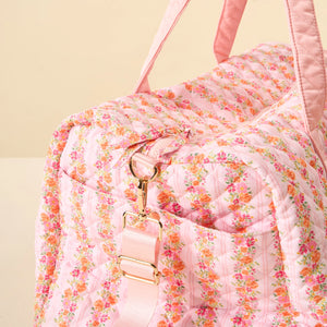 The Darling Effect On-The-Go Quilted Weekender Bag-Petal Parade Pink