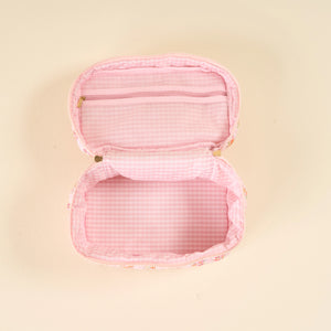 The Darling Effect Glam & Go Quilted Cosmetic Bag - Petal Parade Pink
