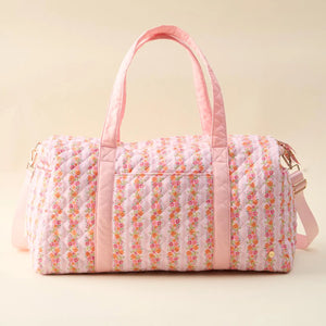 The Darling Effect On-The-Go Quilted Weekender Bag-Petal Parade Pink