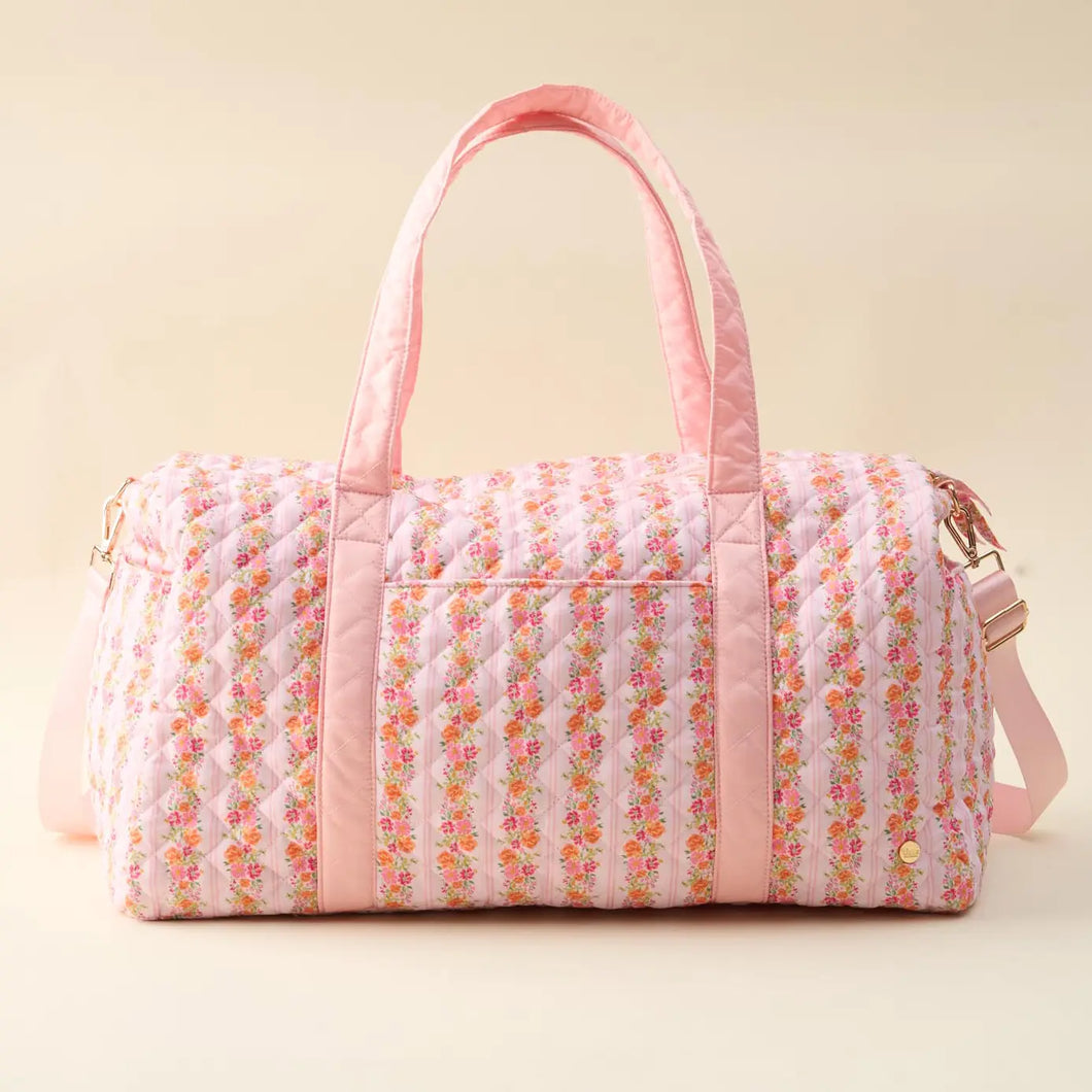 The Darling Effect On-The-Go Quilted Weekender Bag-Petal Parade Pink