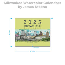 Load image into Gallery viewer, Milwaukee 2025 Watercolor Calendar by James Steeno
