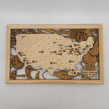Load image into Gallery viewer, Makery Maven Co. National Baseball Stadium Map
