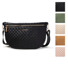 Load image into Gallery viewer, Kedzie Terrace Woven Crossbody - Black
