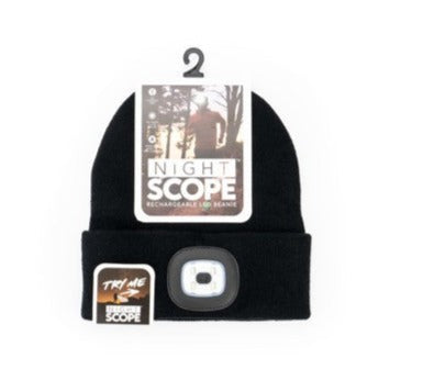 Night Scope hat with rechargeable LED light - solids