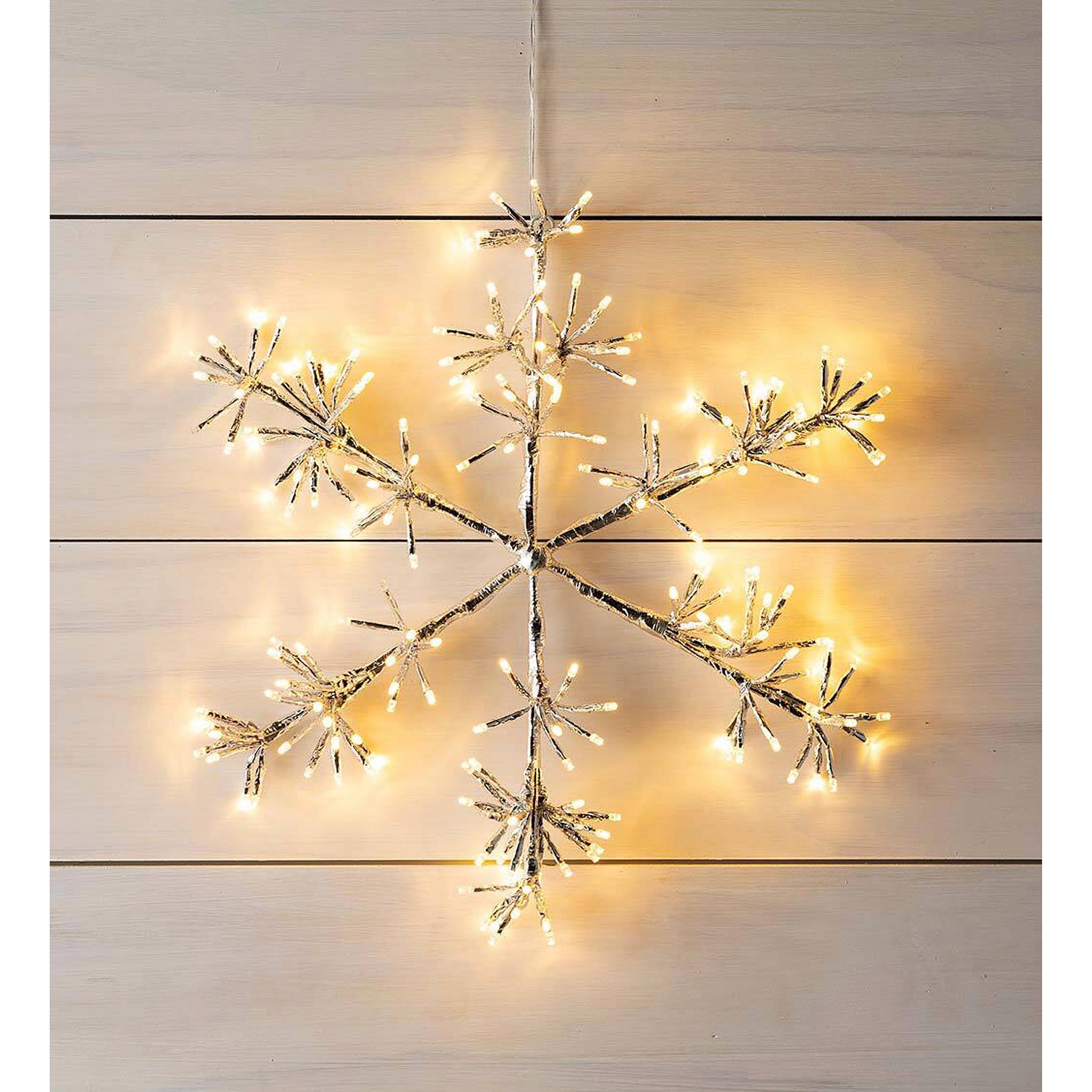 Plow & Hearth Indoor/Outdoor Electric Lighted Snowflake Holiday Decoration
