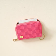 Load image into Gallery viewer, The Darling Effect Hot Pink Check Zip Around Wallet
