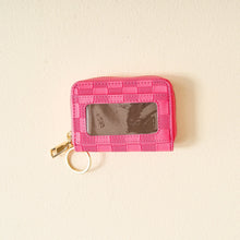 Load image into Gallery viewer, The Darling Effect Hot Pink Check Zip Around Wallet
