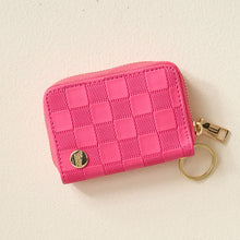 Load image into Gallery viewer, The Darling Effect Hot Pink Check Zip Around Wallet
