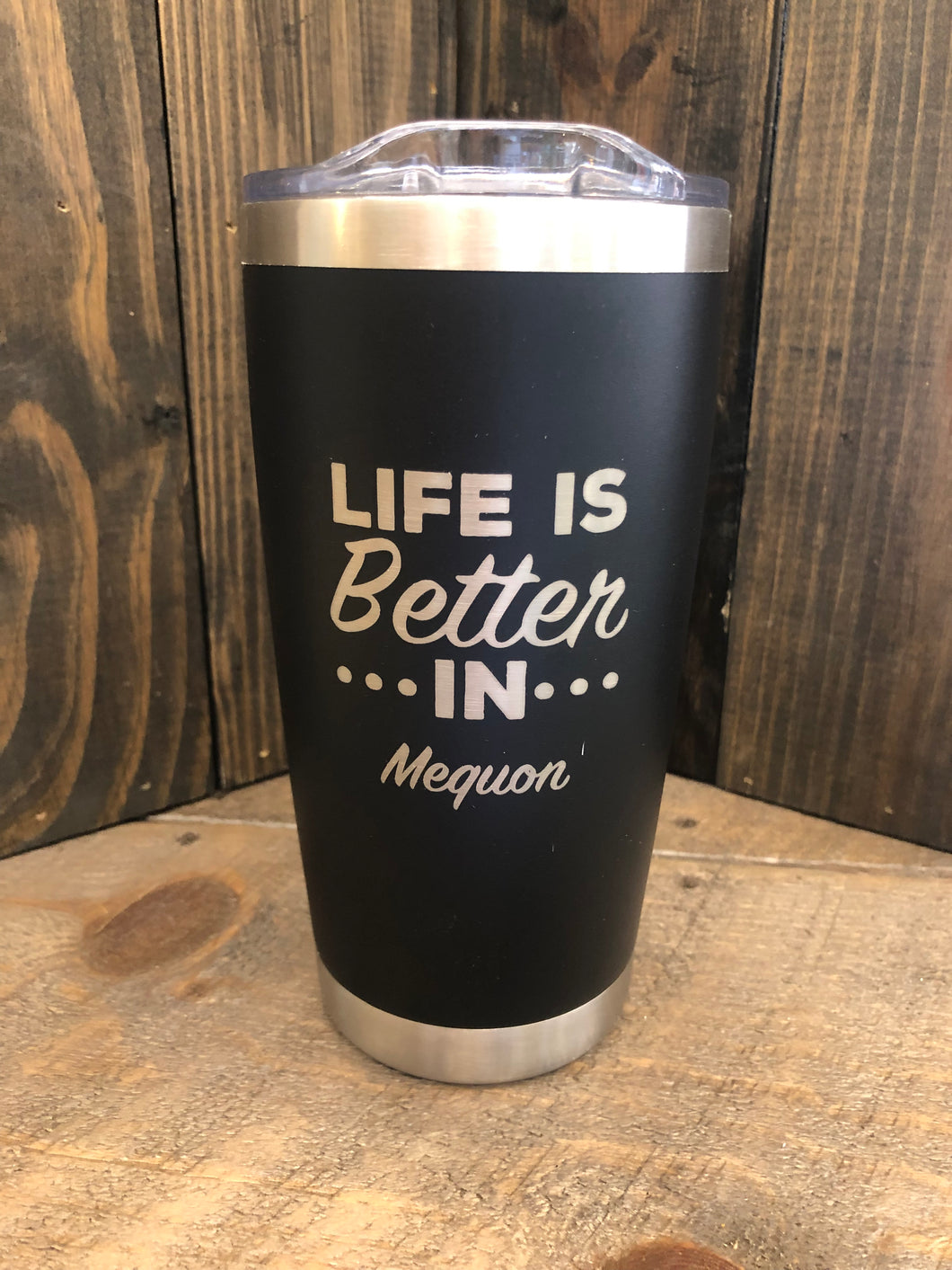 20oz Tumbler - Life is Better in Mequon - Black
