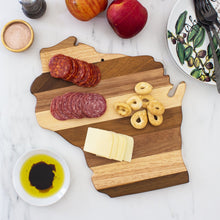 Load image into Gallery viewer, Wisconsin State Shiplap Series Cutting Board
