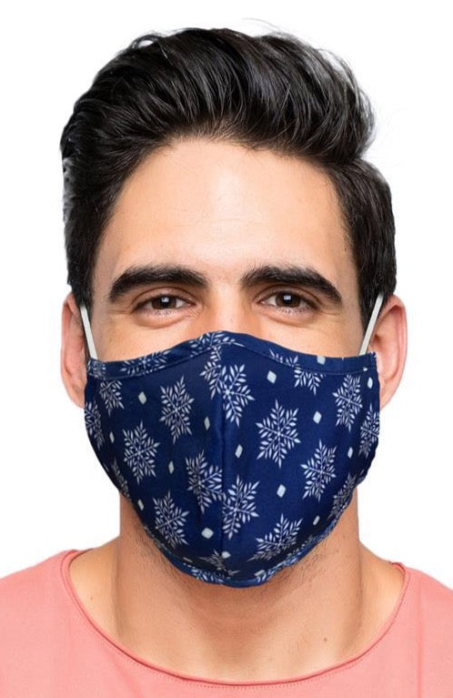 Reusable Two-Layer Face Mask - Snowflake