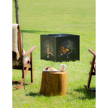 Load image into Gallery viewer, Plow and Hearth Square Tree of Life Fire Pit
