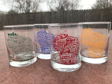 Load image into Gallery viewer, Wisconsin State Parks Map Rocks Glass 13.5oz

