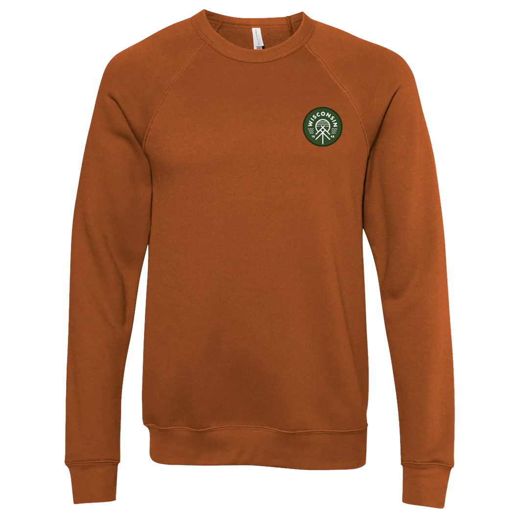 Wisconsin Unisex Crewneck with Native Patch - Autumn