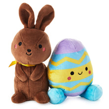 Load image into Gallery viewer, Hallmark Better Together Chocolate Bunny and Easter Egg Magnetic Plush, 6&quot;
