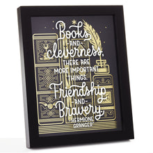 Load image into Gallery viewer, Hallmark Harry Potter™ Friendship and Bravery Hermione Granger™ Framed Quote Sign, 8x10
