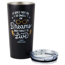 Load image into Gallery viewer, Hallmark Harry Potter™ Dumbledore™ Quote Stainless Steel Tumbler, 20 oz.
