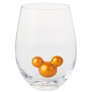 Hallmark Disney Mickey Mouse Ears Silhouette Stemless Glass, 13 oz.