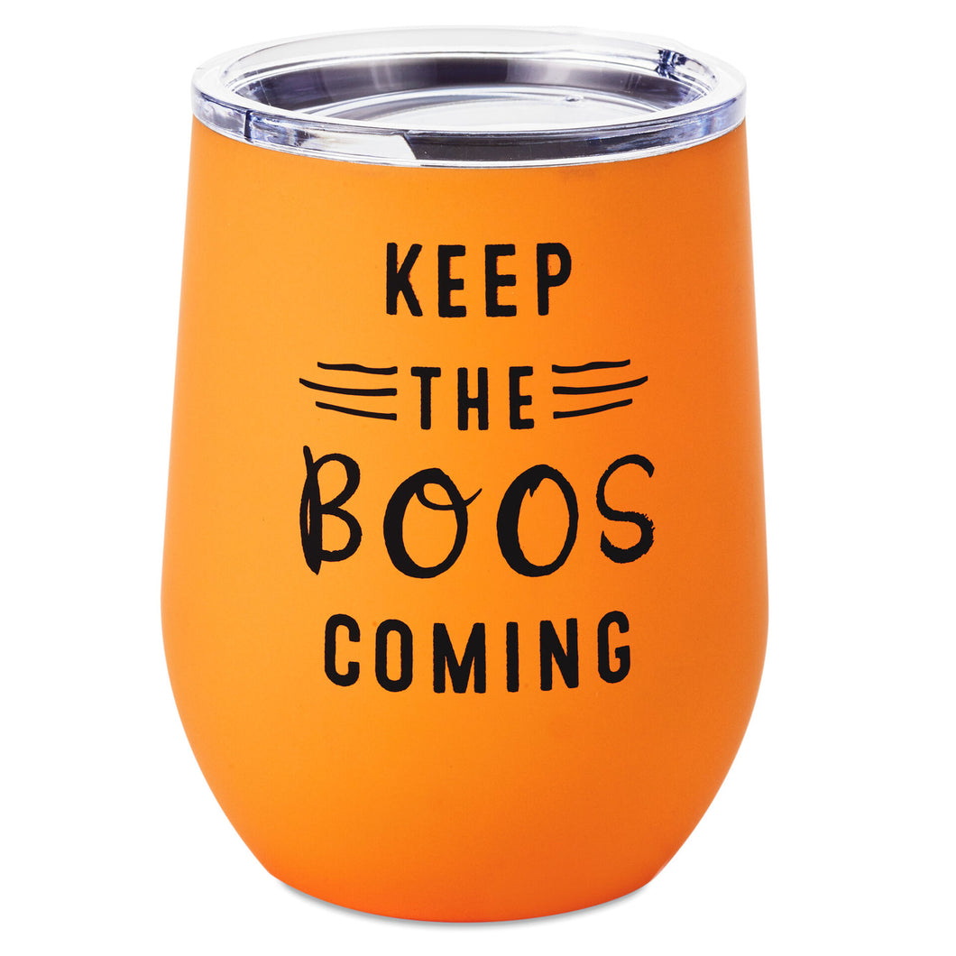 Keep the Boos Coming Stainless Stemless Wine Tumbler, 12 oz.