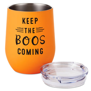 Keep the Boos Coming Stainless Stemless Wine Tumbler, 12 oz.