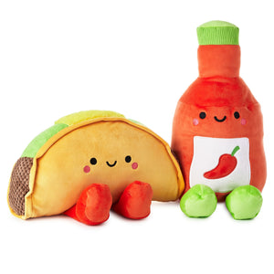 Hallmark Large Better Together Taco and Hot Sauce Magnetic Plush, 16"