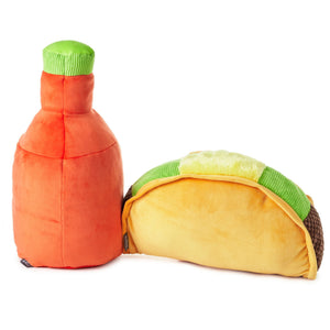 Hallmark Large Better Together Taco and Hot Sauce Magnetic Plush, 16"