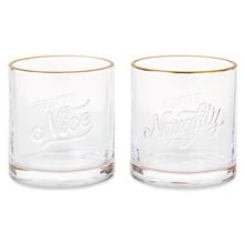 Load image into Gallery viewer, Hallmark Nice and Naughty Lowball Glasses, Set of 2
