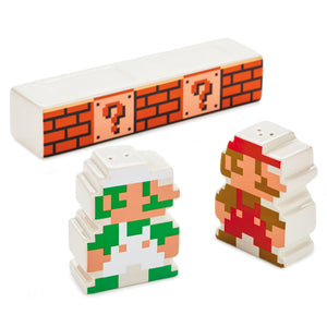 Hallmark Nintendo Super Mario Bros.® Mario and Luigi Salt and Pepper Shakers, Set of 3