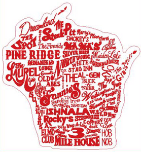 Supper Clubs of Wisconsin Sticker 3.5"