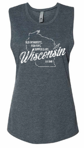 Wisconsin Sleeveless Top - Antique Denim