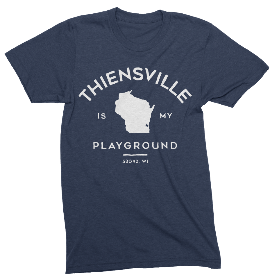 Thiensville is my Playground Adult T-Shirt - Navy