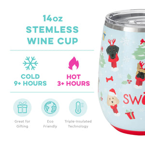 Swig 14oz Stemless Wine Cup - Santa Paws
